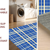 Fresh Playful Light Blue Grid Style(Blue)