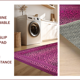 Ultra Soft Area Rug, Non Slip, Stain Resistant, Washable Area Rugs for Living Room, Bedroom, Stylish Retro Leopard Vibe(Pink)