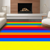 Bright Colorful Geometric Play Surface(Red)