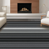 Ultra Soft Area Rug, Non Slip, Stain Resistant, Washable Area Rugs for Living Room, Bedroom, Elegant Monochrome Geometric Style(Black)