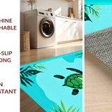 Ultra Soft Area Rug, Non Slip, Stain Resistant, Washable Area Rugs for Living Room, Bedroom, Vibrant Oceanic Animal Motif(Blue)
