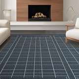 Ultra Soft Area Rug, Non Slip, Stain Resistant, Washable Area Rugs for Living Room, Bedroom, Rustic Gray Trellis Inspired Motif(Gray)