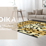 Ultra Soft Area Rug, Non Slip, Stain Resistant, Washable Area Rugs for Living Room, Bedroom, Elegant Soft Toned Print Fusion(Beige)