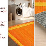 Ultra Soft Area Rug, Non Slip, Stain Resistant, Washable Area Rugs for Living Room, Bedroom, Brightly Colored Fun Fantasy Design(Orange)