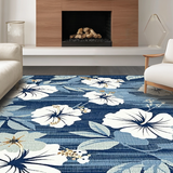 Coastal Hibiscus Floral Accent(Blue)