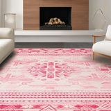 Ultra Soft Area Rug, Non Slip, Stain Resistant, Washable Area Rugs for Living Room, Bedroom, Stylish Solid Color Rustic Minimalism(Pink)