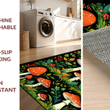 Whimsical Moth and Mushroom Art(Red)