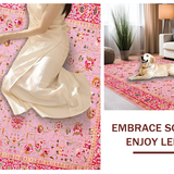 Stylish Distressed Medallion Style(Pink)