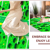 Ultra Soft Area Rug, Non Slip, Stain Resistant, Washable Area Rugs for Living Room, Bedroom, Bright Green Playful City Elements(Green)