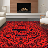 Contemporary Whale Graphic Motif(Red)