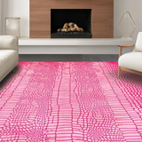 Ultra Soft Area Rug, Non Slip, Stain Resistant, Washable Area Rugs for Living Room, Bedroom, Fun Artistic Animal Silhouette(Pink)