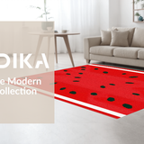 Ultra Soft Area Rug, Non Slip, Stain Resistant, Washable Area Rugs for Living Room, Bedroom, Playful Fruit Pattern Delight(Red)