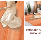 Ultra Soft Area Rug, Non Slip, Stain Resistant, Washable Area Rugs for Living Room, Bedroom, Warm Earthy Minimalist Aesthetic(Orange)
