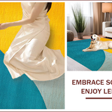 Ultra Soft Area Rug, Non Slip, Stain Resistant, Washable Area Rugs for Living Room, Bedroom, Contemporary Splash Design Bedroom Area Rug(Yellow)