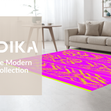 Ultra Soft Area Rug, Non Slip, Stain Resistant, Washable Area Rugs for Living Room, Bedroom, Whimsical Bold Pattern Fusion(Yellow)