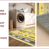 Ultra Soft Area Rug, Non Slip, Stain Resistant, Washable Area Rugs for Living Room, Bedroom, Geometric Boho High Traffic(Yellow)