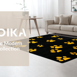 Ultra Soft Area Rug, Non Slip, Stain Resistant, Washable Area Rugs for Living Room, Bedroom, Luxurious Cozy Shaggy Black Design(Black)
