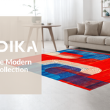 Funky Retro Abstract Composition(Red)