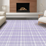 Ultra Soft Area Rug, Non Slip, Stain Resistant, Washable Area Rugs for Living Room, Bedroom, Cozy Neutral Floral Composition(Purple)