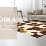 Ultra Soft Area Rug, Non Slip, Stain Resistant, Washable Area Rugs for Living Room, Bedroom, Elegant Creamy Tiled Arrangement(Beige)