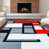 Contemporary Vibrant Geometric Layout(Red)