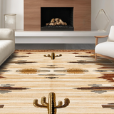 Colorful Southwestern Landscape Print(Beige)
