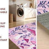 Ultra Soft Area Rug, Non Slip, Stain Resistant, Washable Area Rugs for Living Room, Bedroom, Charming Nature-Inspired Soft Textures(Pink)