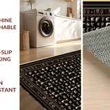 Ultra Soft Area Rug, Non Slip, Stain Resistant, Washable Area Rugs for Living Room, Bedroom, Elegant Minimalist Cat Motif(Brown)