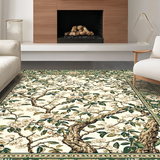 Ultra Soft Area Rug, Non Slip, Stain Resistant, Washable Area Rugs for Living Room, Bedroom, Serene Earthy Tone Elements(Beige)