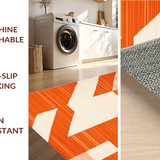 Ultra Soft Area Rug, Non Slip, Stain Resistant, Washable Area Rugs for Living Room, Bedroom, Luxe Fluffy Orange Statement Piece(Orange)