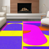 Ultra Soft Area Rug, Non Slip, Stain Resistant, Washable Area Rugs for Living Room, Bedroom, Artistic Geometric Watercolor Fusion(Purple)