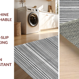 Ultra Soft Area Rug, Non Slip, Stain Resistant, Washable Area Rugs for Living Room, Bedroom, Stylish Entryway Carpet(Black)