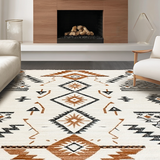 Ultra Soft Area Rug, Non Slip, Stain Resistant, Washable Area Rugs for Living Room, Bedroom, Luxurious Tassel Accents Aesthetic(Beige)