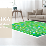 Ultra Soft Area Rug, Non Slip, Stain Resistant, Washable Area Rugs for Living Room, Bedroom, Interactive Green City Map Playroom Carpet(Green)
