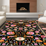 Artistic Floral Bird Motif(Black)