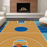 Ultra Soft Area Rug, Non Slip, Stain Resistant, Washable Area Rugs for Living Room, Bedroom, Bold Graphic Sports Surface(Brown)