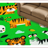 Ultra Soft Area Rug, Non Slip, Stain Resistant, Washable Area Rugs for Living Room, Bedroom, Charming Non-Slip Jungle Rug for Toddlers(Green)