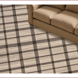Ultra Soft Area Rug, Non Slip, Stain Resistant, Washable Area Rugs for Living Room, Bedroom, Stylish Plaid Earthy Vibes(Beige)