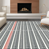 Ultra Soft Area Rug, Non Slip, Stain Resistant, Washable Area Rugs for Living Room, Bedroom, Artistic Black and White Visual Play(Brown)