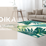 Ultra Soft Area Rug, Non Slip, Stain Resistant, Washable Area Rugs for Living Room, Bedroom, Lively Tropical Floral Arrangement(White)