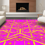 Ultra Soft Area Rug, Non Slip, Stain Resistant, Washable Area Rugs for Living Room, Bedroom, Playful Multicolor Graphic Arrangement(Pink)