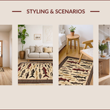 Ultra Soft Area Rug, Non Slip, Stain Resistant, Washable Area Rugs for Living Room, Bedroom, Rustic Earthy Fisherman Aesthetic(Beige)