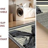Ultra Soft Area Rug, Non Slip, Stain Resistant, Washable Area Rugs for Living Room, Bedroom, Wildlife Inspired Monochrome Aesthetic(Beige)