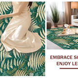 Ultra Soft Area Rug, Non Slip, Stain Resistant, Washable Area Rugs for Living Room, Bedroom, Trendy Whimsical Green Patterns(Green)