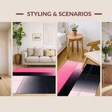 Ultra Soft Area Rug, Non Slip, Stain Resistant, Washable Area Rugs for Living Room, Bedroom, Striking Abstract Gradient Composition(Pink)