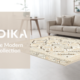 Transitional Pastel Toned Medallion Style(Beige)