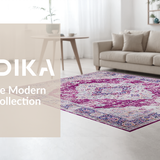 Ultra Soft Area Rug, Non Slip, Stain Resistant, Washable Area Rugs for Living Room, Bedroom, Sophisticated Abstract Artistry Blend(Purple)