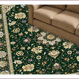 Ultra Soft Area Rug, Non Slip, Stain Resistant, Washable Area Rugs for Living Room, Bedroom, Elegant Floral Mihrab Artwork(Green)