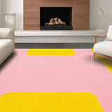 Ultra Soft Area Rug, Non Slip, Stain Resistant, Washable Area Rugs for Living Room, Bedroom, Lively Fun Schoolgirl Expression(Yellow)