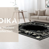 Ultra Soft Area Rug, Non Slip, Stain Resistant, Washable Area Rugs for Living Room, Bedroom, Gothic Black Skull Aesthetic(Black)